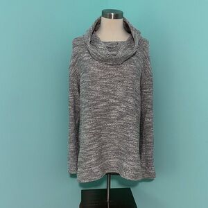 Merona Black and White Cowl Neck Sweater